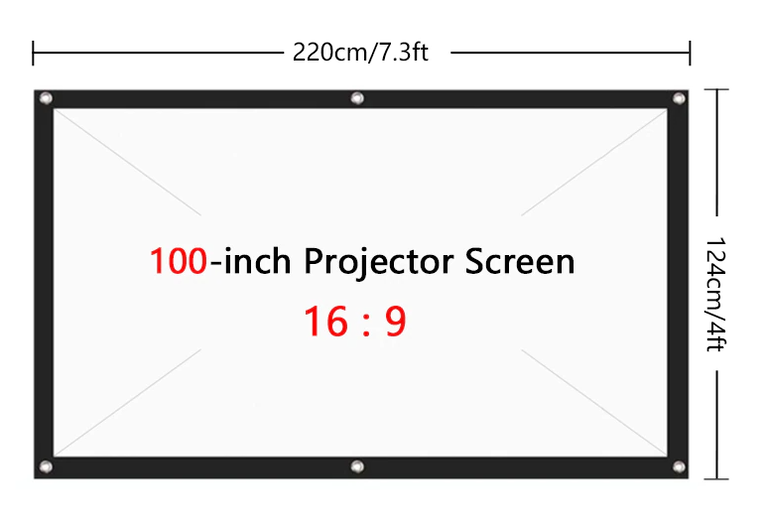 Ekran projektora 100 cali składany (2)