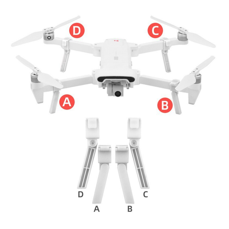 Nóżki podwozie dron Fimi X8 SE 2020/2022 komplet 4 szt (6)