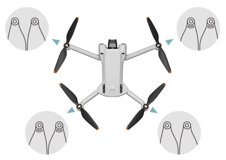 Śmigła dron DJI MINI 3 PRO 2-komplety 16-śmigieł śruby śrubokręt (3)