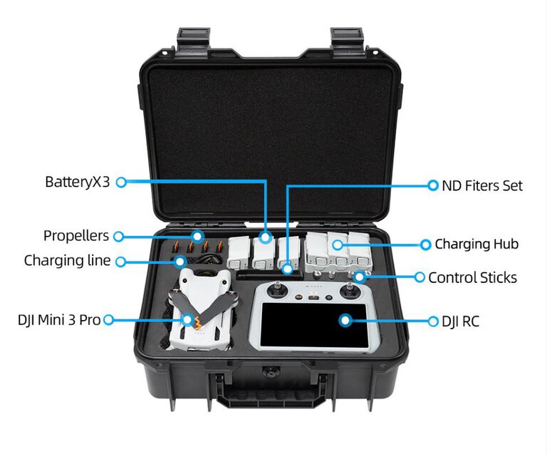 Walizka torba HARD dron DJI Mini 3 Pro wodoodporna (2)