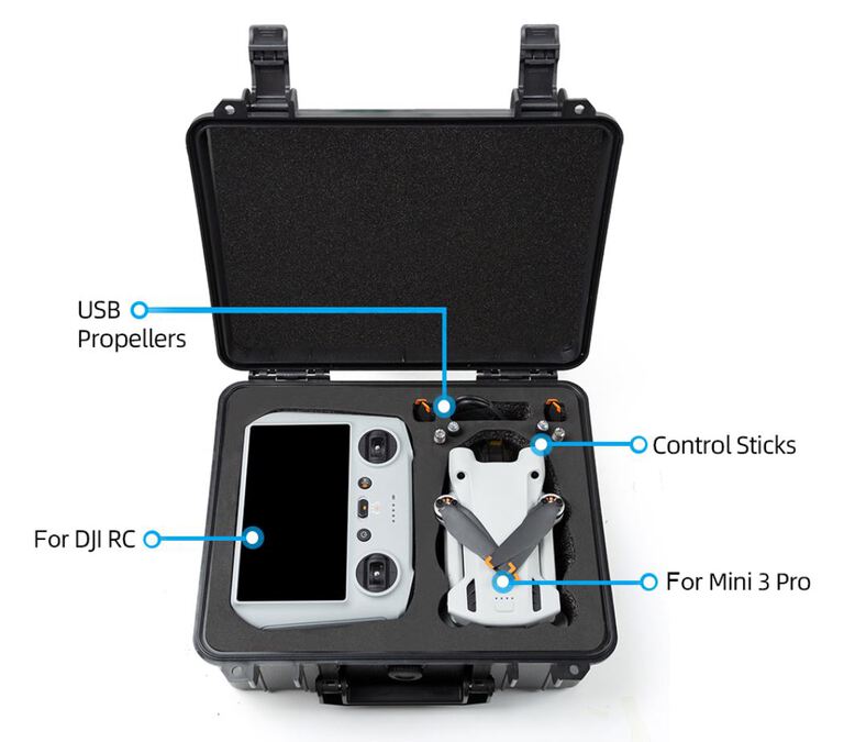 Walizka torba HARD dron DJI Mini 3 Pro wodoodporna (3)
