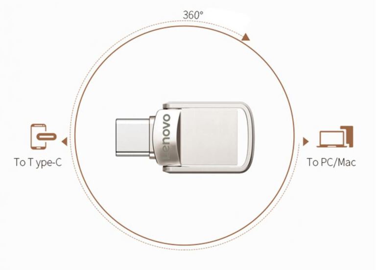 Pendrive LENOVO 1TB type-C USB-3.0 metal (5)
