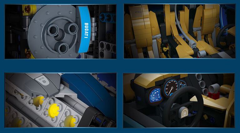 Klocki SuperCar Bugatti Chiron 3599-elementów 56cm BIZ_TECHNIC ogromny zestaw (7)