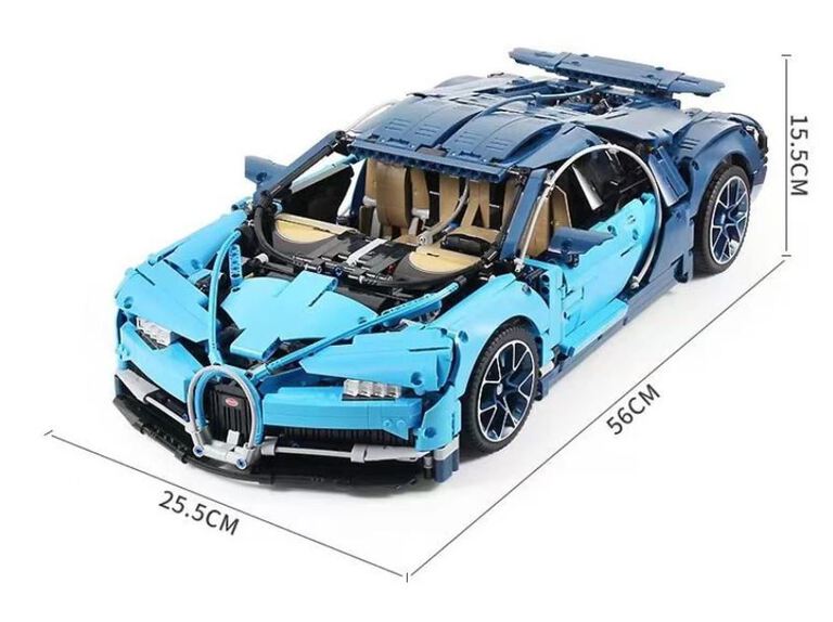 Klocki SuperCar Bugatti Chiron 3599-elementów 56cm BIZ_TECHNIC ogromny zestaw (8)
