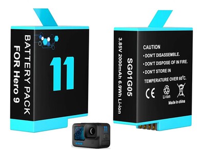Akumulator bateria GoPro Hero 9 10 11 powiększony 2000mAh