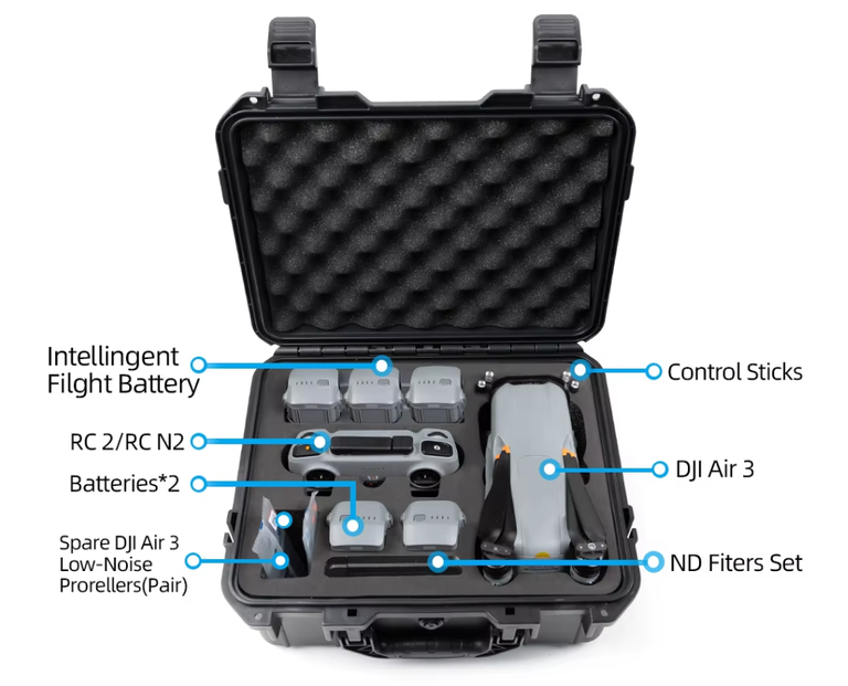 Walizka torba HARD dron DJI Air 3 / Air 3s mocna trwała  (3)