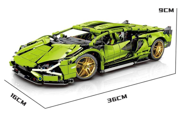 Klocki Lamborghini sterowany 2-silniki 1254-klocki 36cm Biz-Technic (8)