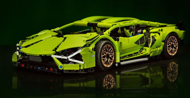 Klocki Lamborghini sterowany 2-silniki 1254-klocki 36cm Biz-Technic (12)