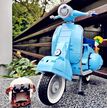 Klocki skuter VESPA 125 Piaggio rzymskie wakacje 1106-klocków kask bukiet Biz-Technic (9)