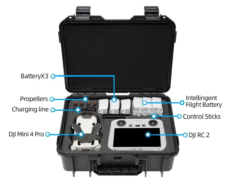 Walizka torba HARD dron DJI Mini 3 / Mini 3 Pro / Mini 4 Pro wodoodporna (2)