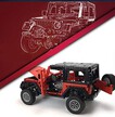 Klocki JEEP WRANGLER RUBICON 1287-klocków zdejmowany dach wyciągarka 32cm zamiennik TECHNIC (12)