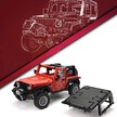 Klocki JEEP WRANGLER RUBICON 1287-klocków zdejmowany dach wyciągarka 32cm zamiennik TECHNIC (14)