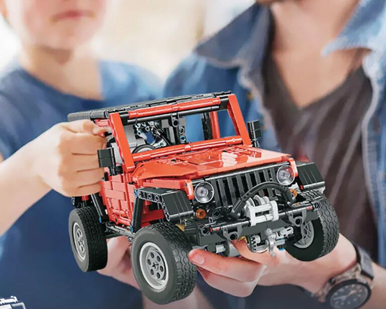 Klocki JEEP WRANGLER RUBICON 1287-klocków zdejmowany dach wyciągarka 32cm zamiennik TECHNIC (5)