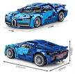 Klocki BUGATTI CHIRON 1388-klockI 33cm Otwierane drzwi maska Silnik zamiennik TECHNIC (7)