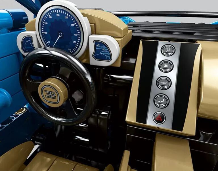 Klocki BUGATTI CHIRON 1388-klockI 33cm Otwierane drzwi maska Silnik zamiennik TECHNIC (5)