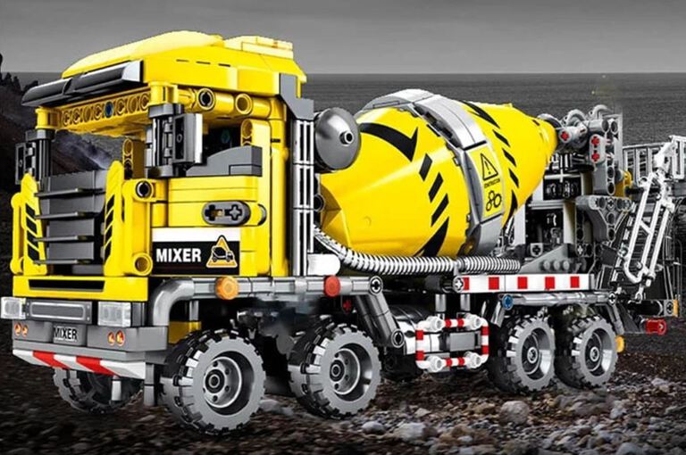 Klocki BETONIARKA CEMENTOWÓZ 1143-klocki 36cm figurki zamiennik TECHNIC (9)