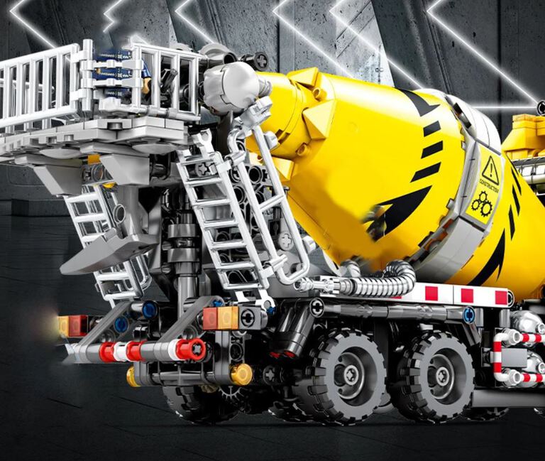 Klocki BETONIARKA CEMENTOWÓZ 1143-klocki 36cm figurki zamiennik TECHNIC (10)