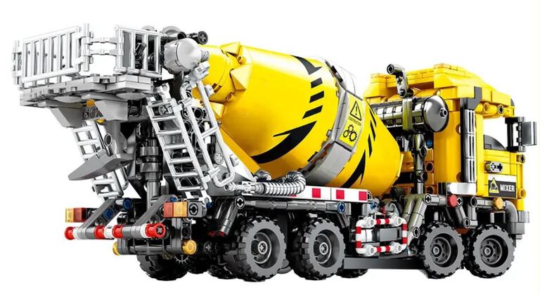 Klocki BETONIARKA CEMENTOWÓZ 1143-klocki 36cm figurki zamiennik TECHNIC (13)