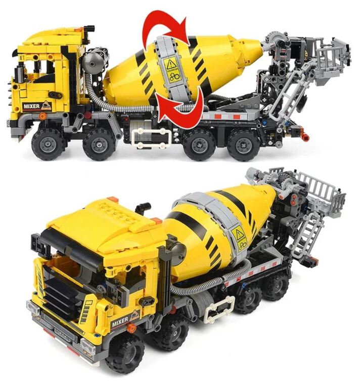 Klocki BETONIARKA CEMENTOWÓZ 1143-klocki 36cm figurki zamiennik TECHNIC (16)