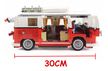 Klocki VOLKSWAGEN VW CAMPER VAN OGÓREK T1 czerwony 1334-klocki 30cm zamiennik TECHNIC (8)