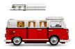 Klocki VOLKSWAGEN VW CAMPER VAN OGÓREK T1 czerwony 1334-klocki 30cm zamiennik TECHNIC (9)