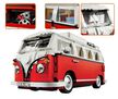 Klocki VOLKSWAGEN VW CAMPER VAN OGÓREK T1 czerwony 1334-klocki 30cm zamiennik TECHNIC (10)