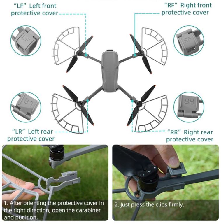 Osłony śmigieł dron DJI AIR 3 komplet 4 szt skuteczne lekkie (6)