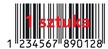 kod EAN GTIN GS1 1-sztuka