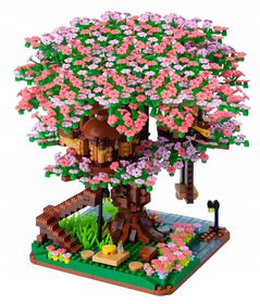 Klocki mini BONSAI japońskie drzewko SAKURA KWIAT CZEREŚNI Domek na drzewie 2028-klocków 