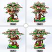 Klocki mini BONSAI japońskie drzewko SAKURA KWIAT CZEREŚNI Domek na drzewie 2028-klocków  (6)