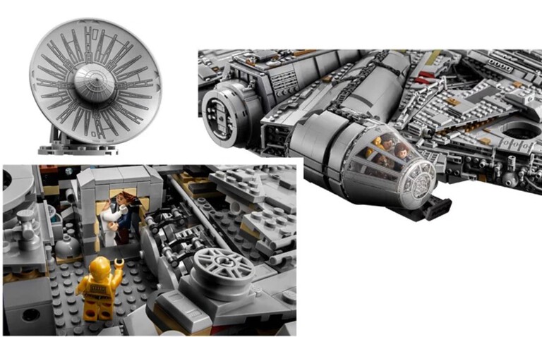 Klocki Sokół Millennium Gwiezdne Wojny Han Solo 7541-klocków 83cm zamiennik TECHNIC (4)