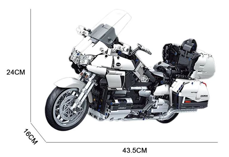 Klocki motocykl GOLD WING 1562-klocki 43cm zamiennik Technic duży zestaw (8)