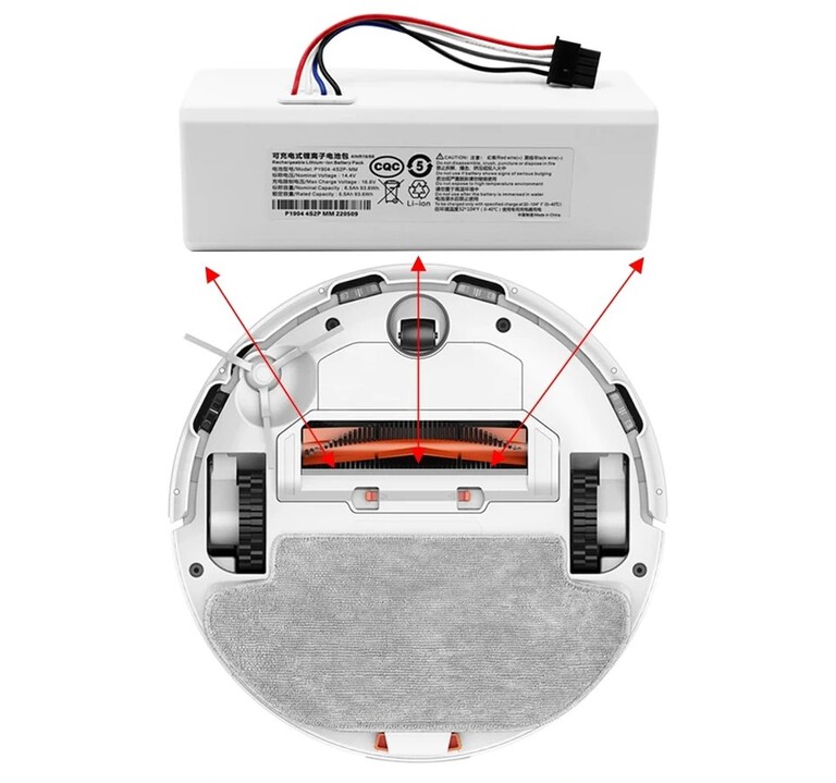 Akumulator bateria do odkurzacza Xiaomi Mijia 1C powiększony 6800mAh (4)