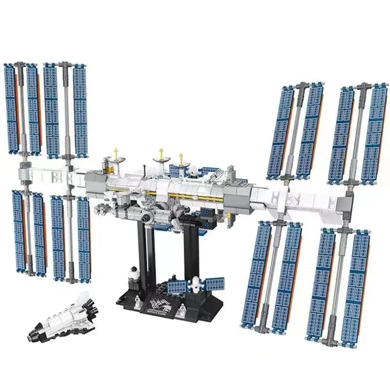 Klocki STACJA KOSMICZNA ISS 864-klocki wahadłowiec astronauci 49cm zamiennik TECHNIC (3)