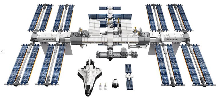 Klocki STACJA KOSMICZNA ISS 864-klocki wahadłowiec astronauci 49cm zamiennik TECHNIC (6)