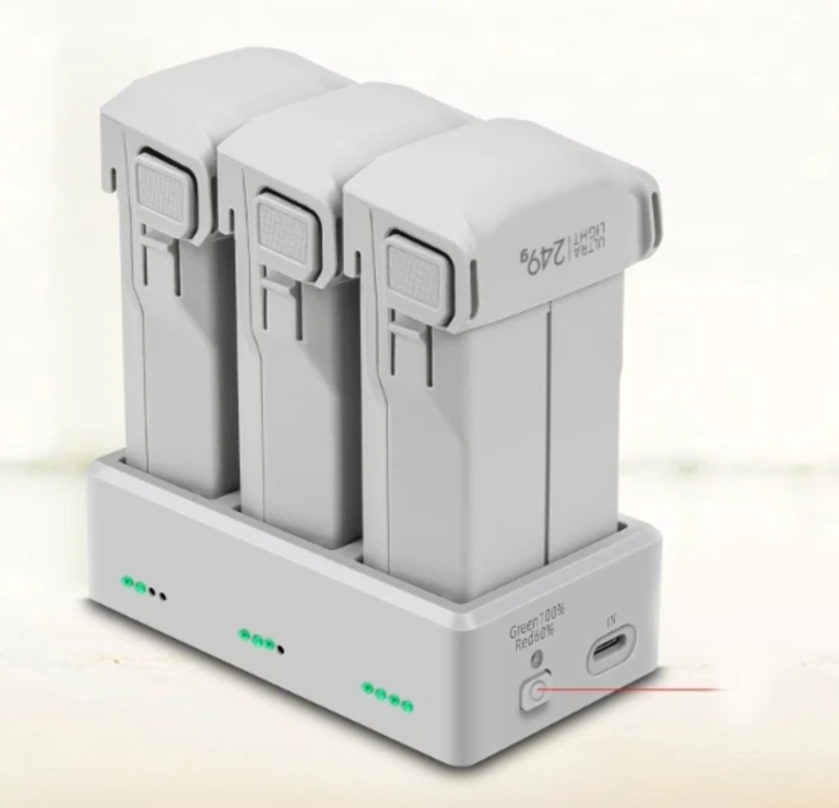 Ładowarka HUB dron DJI Mini 3 / Mini 3 Pro / Mini 4 Pro / Mini 5 Pro 3-aku YX storage (4)