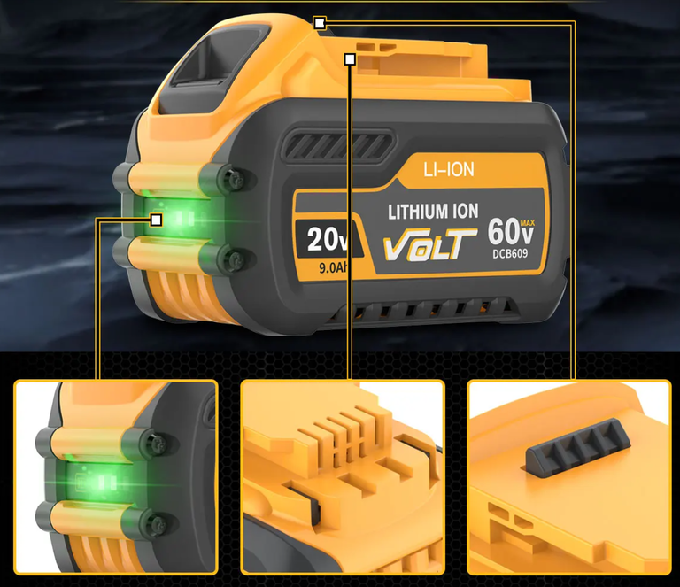 Akumulator bateria DeWalt 20~60V MAX 9Ah zamiennik (2)