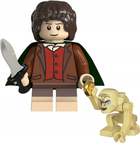 klocki figurka ludzik FRODO i GOLLUM SMEAGOL pierścień miecz peleryna