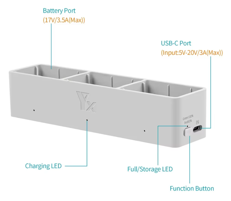 Ładowarka HUB drona DJI AVATA-2 na 3-akumulatory szybka funkcja-storage (4)