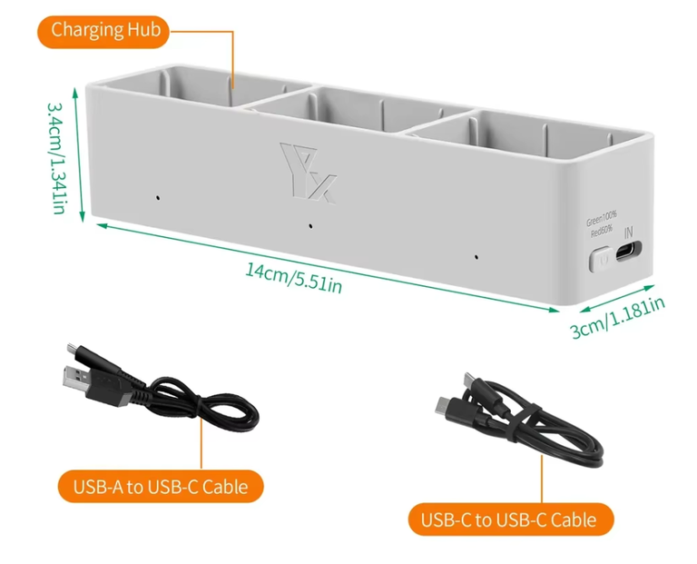 Ładowarka HUB drona DJI AVATA-2 na 3-akumulatory szybka funkcja-storage (5)