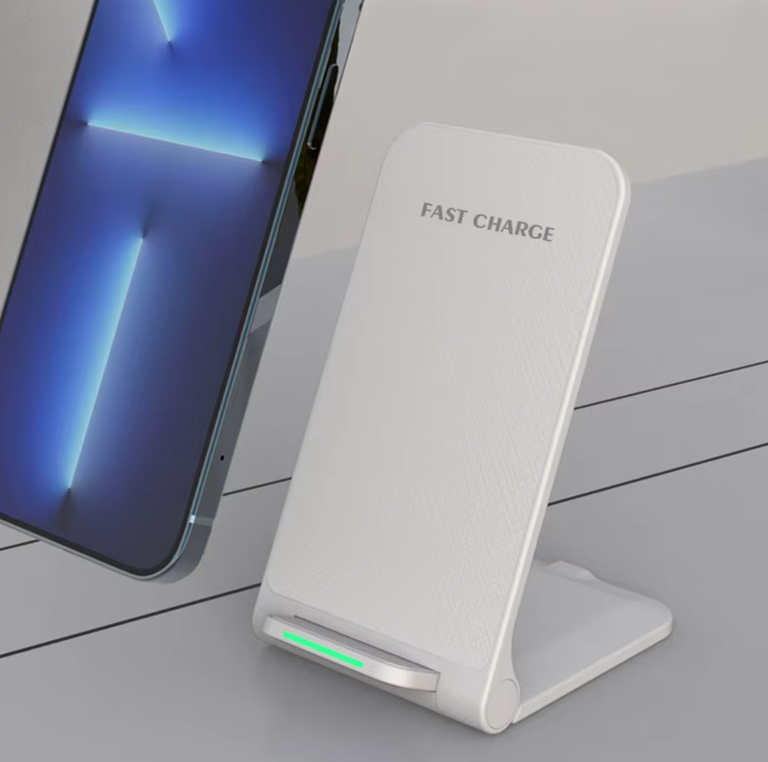 Ładowarka indukcyjna 36W 2x18W USB-C 2-pętle Qi składana wskaźnik led (5)