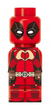 Klocki figurka ludzik LADY-DEADPOOL + mini Deadpool 2-główki 2-miecze 2-pistolety pas blond podstawka (3)