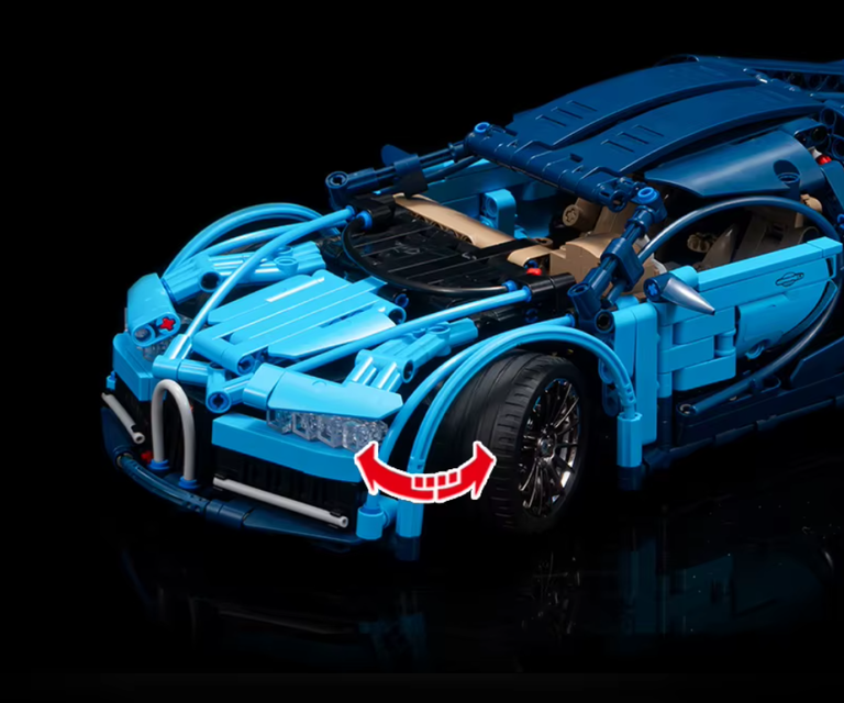 Klocki sterowany supercar Bugatti Chiron 1388-klocków 2-silniki pilot 33cm (8)