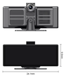 Rejestrator 10,3” kamery Android Auto CarPlay kamera-cofania nawigacja głośnomówiący (6)