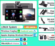 Rejestrator 10,3” kamery Android Auto CarPlay kamera-cofania nawigacja głośnomówiący (8)