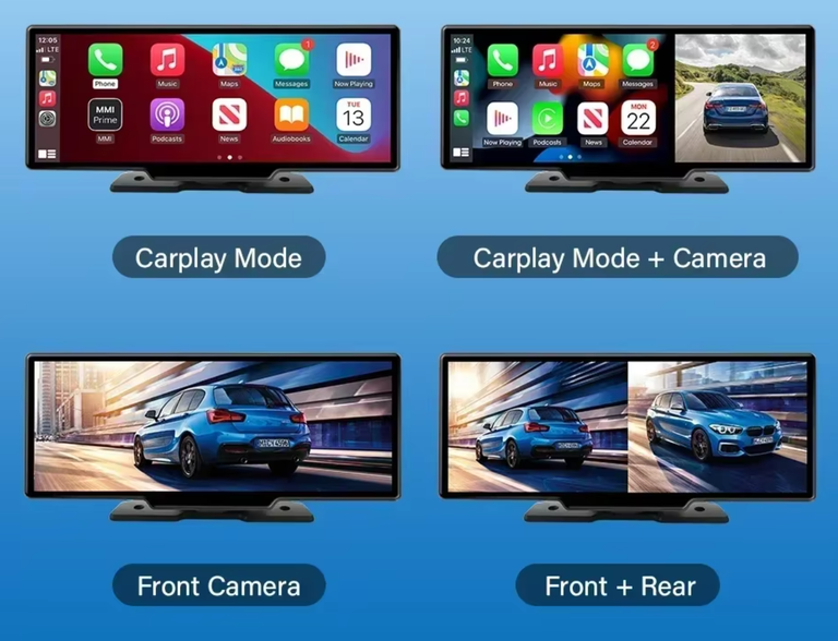 Rejestrator 10,3” kamery Android Auto CarPlay kamera-cofania nawigacja głośnomówiący (3)