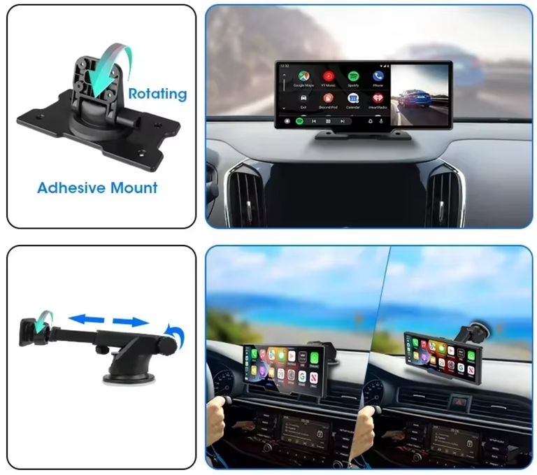 Rejestrator 10,3” kamery Android Auto CarPlay kamera-cofania nawigacja głośnomówiący (5)