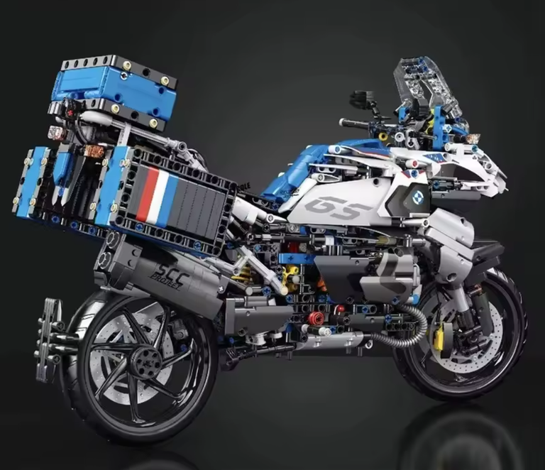 Klocki motocykl BMW R1250 GS 2369-elem 47cm ogromny zestaw (9)