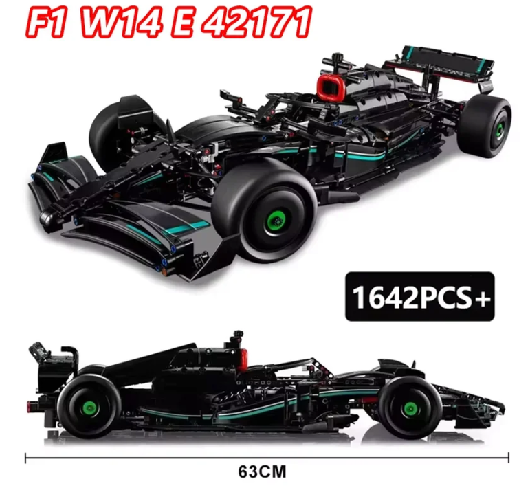 Klocki SuperCar Mercedes bolid F1 AMG 1642-elem 63cm zestaw kolekcjonerski biz-technic (15)