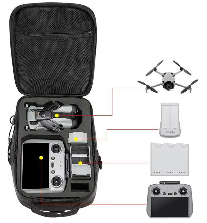 Plecak torba dron DJI Mini 5 Pro BLACK pojemny lekki Fly More Combo  (2)